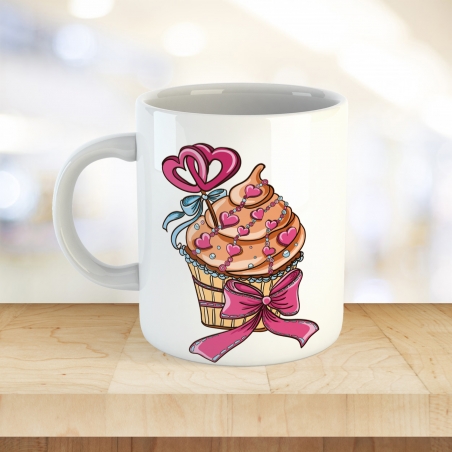 Чаша с надпис "Be a beautiful cupcake"  - 2